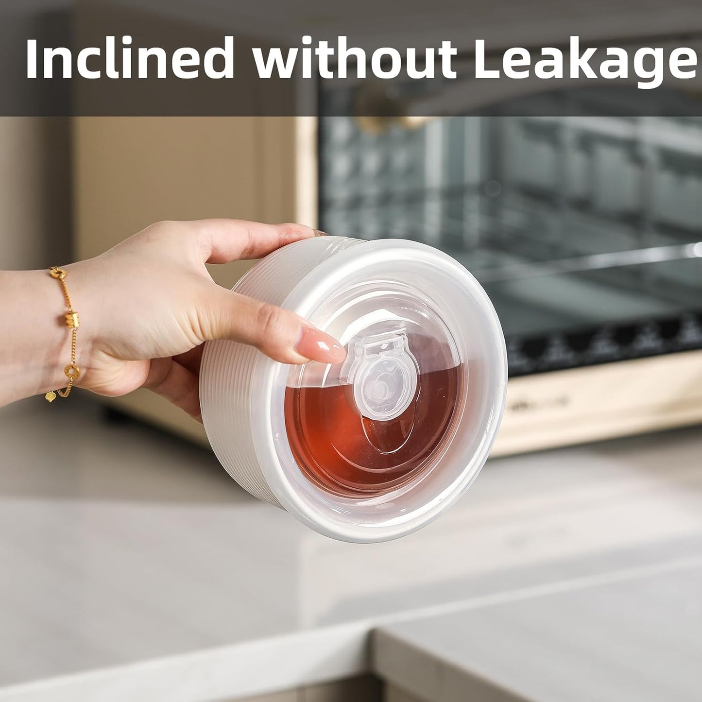 Ceramic Nesting Bowls with Lid: Microwave Safe Food Storage Containers for Work Lunch Picnic Camping Meal Prep Soup Salad Cereal Leftovers - 5 & 6 Inch, 20 & 32 oz, Set of 2, White