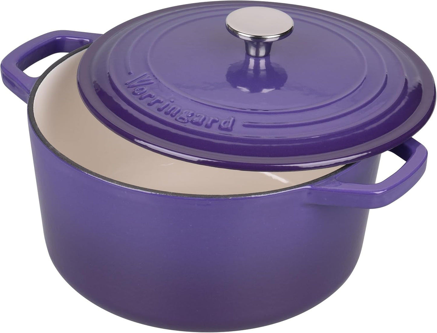 Enameled Cast Iron Dutch Oven Pot with Lid, for Bread Baking, Round Bread Oven- include Sourdough Bread Baking Supplies Set, 6QT, Purple