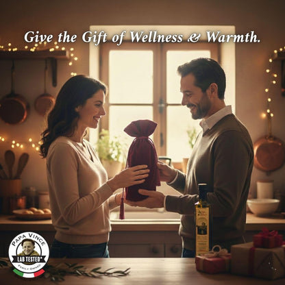 Papa Vince Olive Oil Gourmet Gift - Dipping Olive Oil, First Cold Pressed, Extra Virgin, Premium Harvest, Peppery finish, Bread Dipping Olive oil. Great for Drinking and Drizzling. Family-owned, Sicily Italy