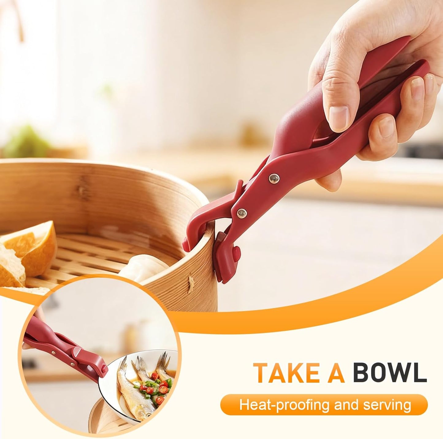 3 Pcs Hot Plate Grippers, 2026 Upgraded Multi Purpose Hot Plate Gripper, Anti-Scald Bowl Dish Grippers for Kitchen (3 Colors-B)