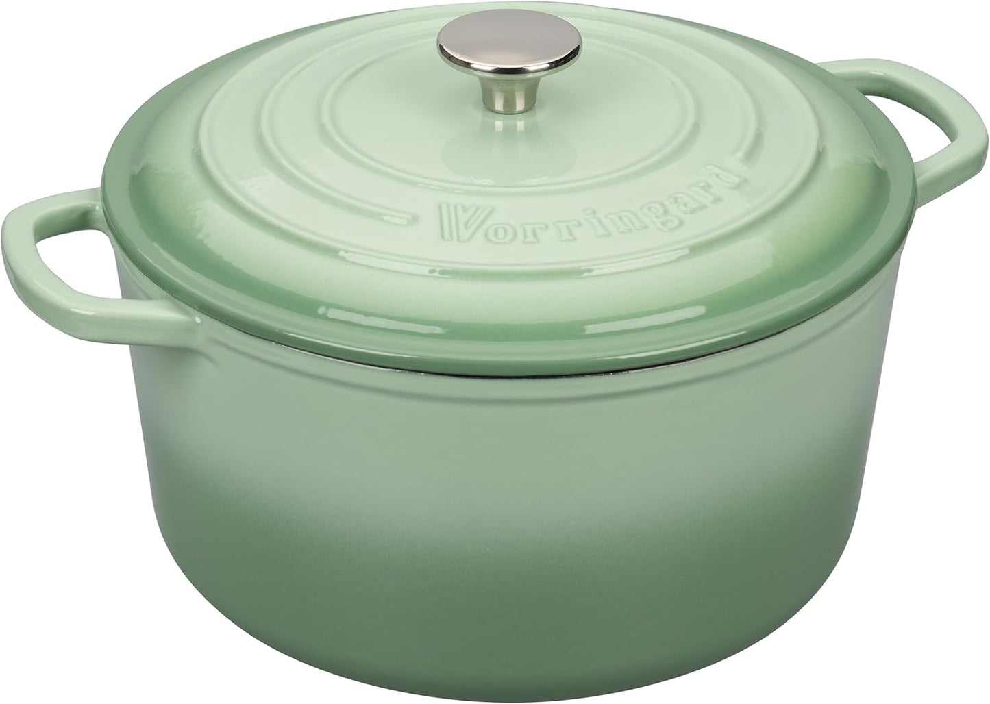 Enameled Cast Iron Dutch Oven Pot with Lid, for Sourdough Bread Baking, Round Dutch Ovens, 4.5 Quart, Green