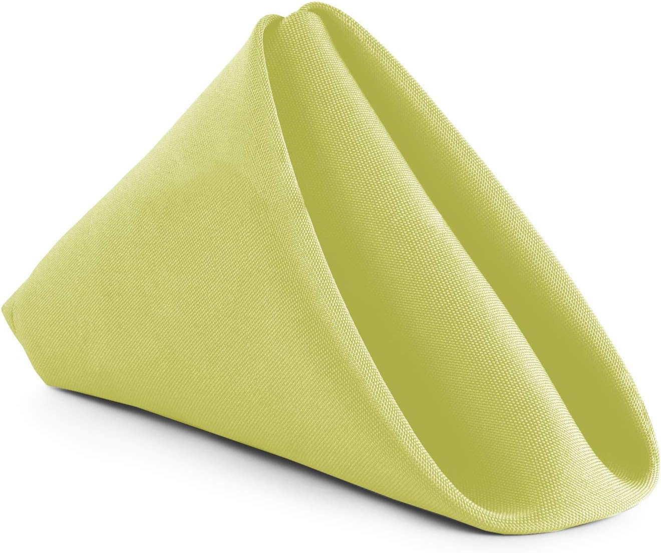 Gee Di Moda Cloth Napkins - 17 x 17 Inch Yellow Dinner Napkins - Set of 12 Soft & Absorbent Washable Fabric Cloth Table Napkins with Hemmed Edges for Hotel Restaurant, Holiday Parties & Wedding