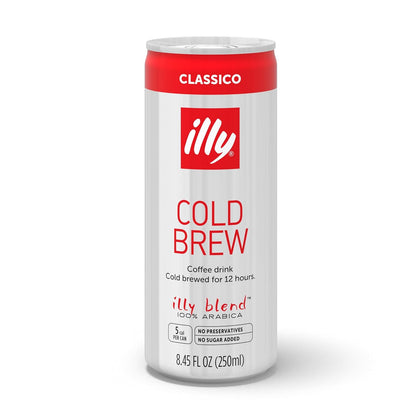 illy Ready To Drink Cold Brew Coffee - 100% Arabica, Smooth & Refreshing Taste - Convenient, Easy To Carry Cans - 8.5 oz., 12 Pack