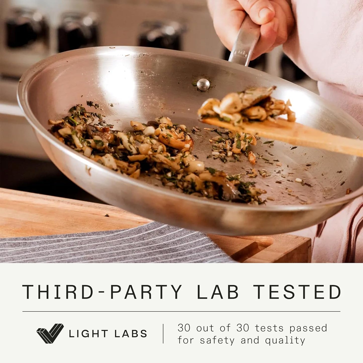 Made In Cookware - 8-Inch Stainless Steel Frying Pan - 5 Ply Stainless Clad - Professional Cookware - Crafted in Italy - Induction Compatible