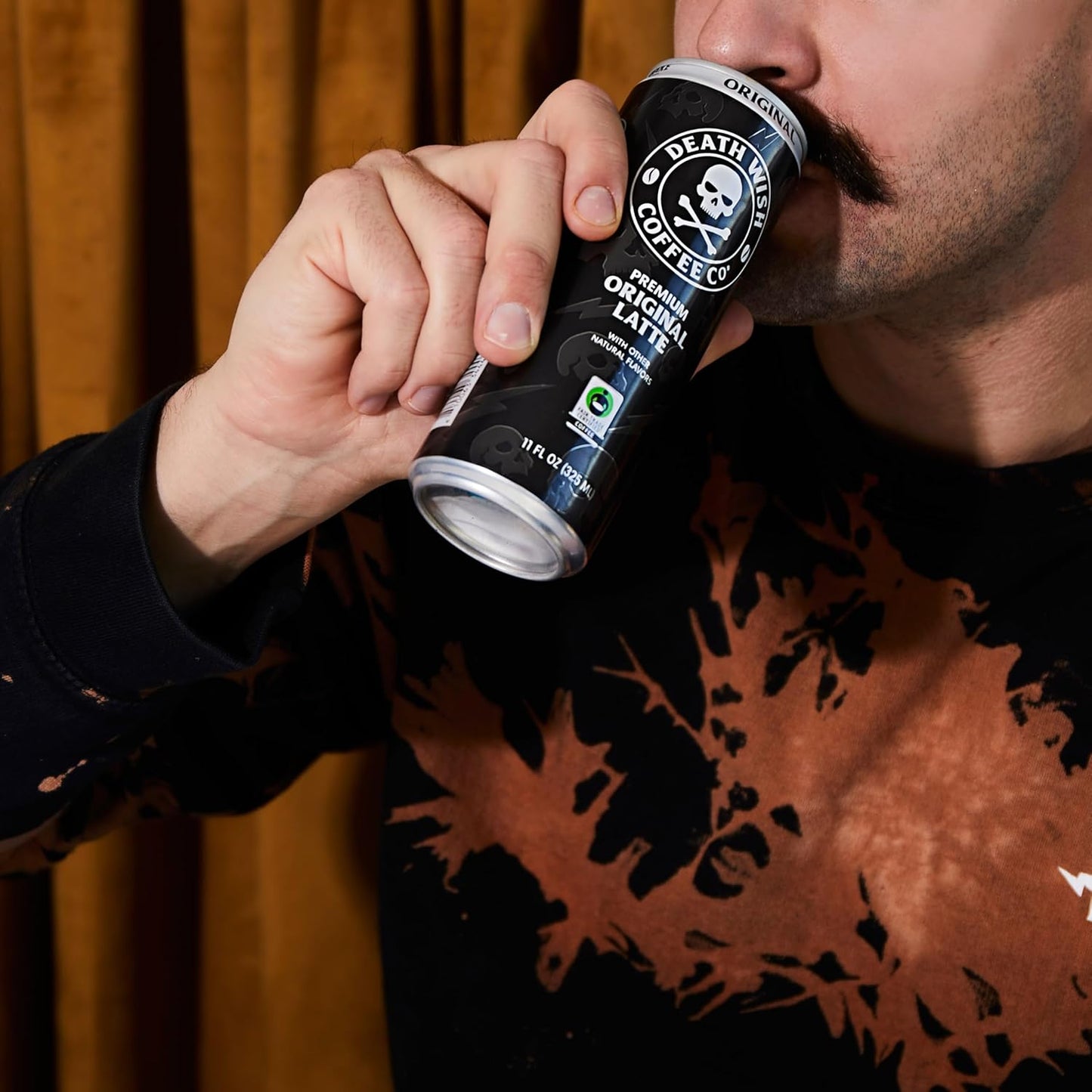 Death Wish Coffee, Iced Coffee Cold Brew, 8g Protein, Fair Trade (Original Latte)