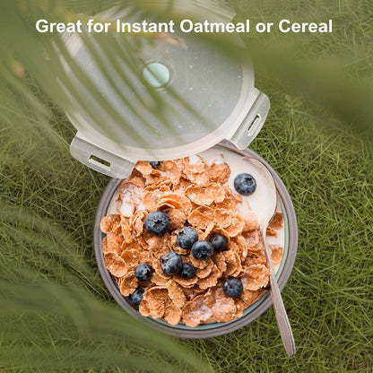 COLORCORAL Camping Bowl with Lid Collapsible Silicone Bowl and Foldable Stainless Steel Fork for Travel and Camping Microvave and Fridge Food Storage Bowl from (1200ML)…