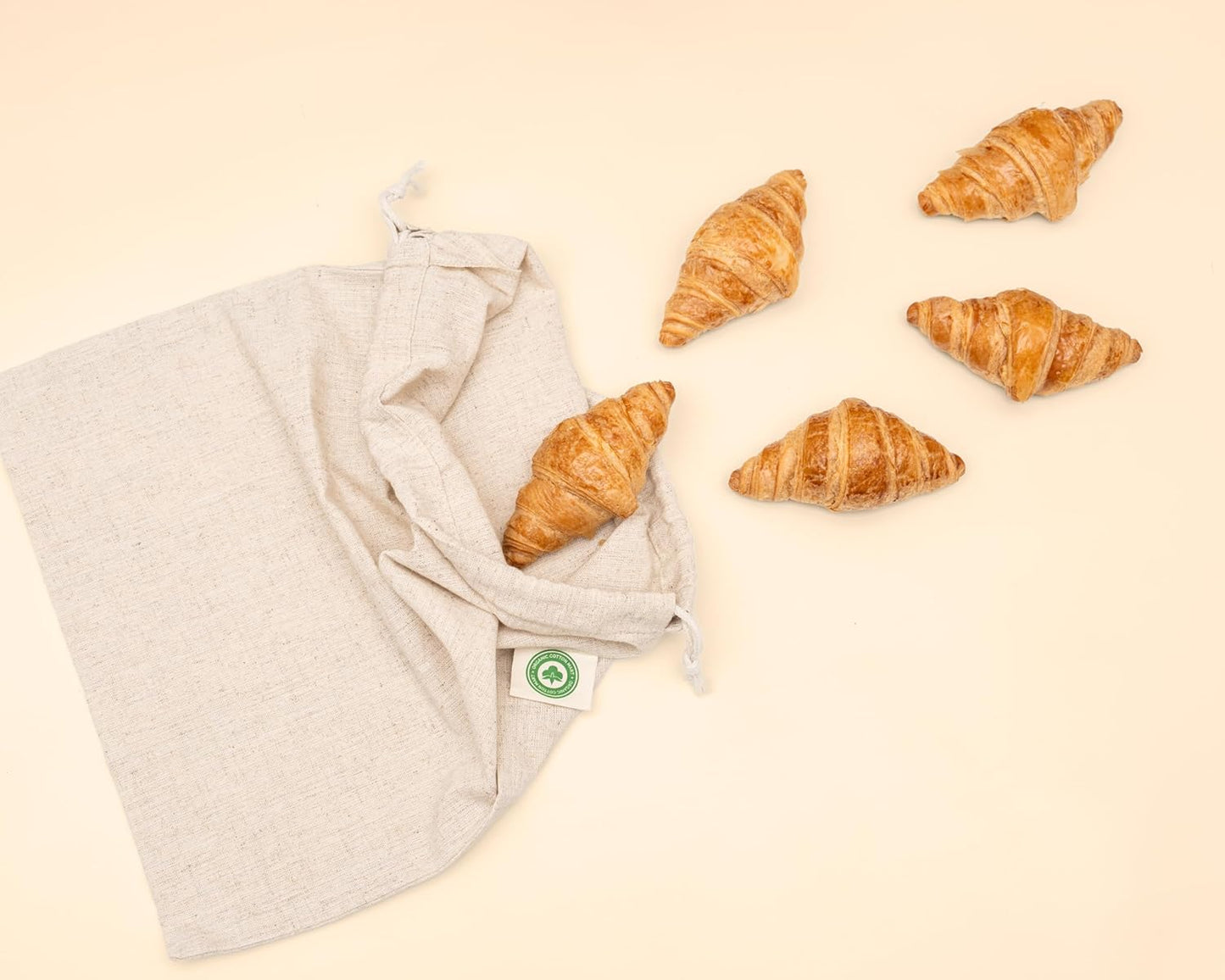 Reusable Linen Sourdough Bread Bags - 2 Pack Reusable, Undyed, Toxic-free, Washable and Perfect for Storing and Transporting Your Homemade Bread - Artisan Linen Bread Loaf Bags (2 Bags - 12”x15”)