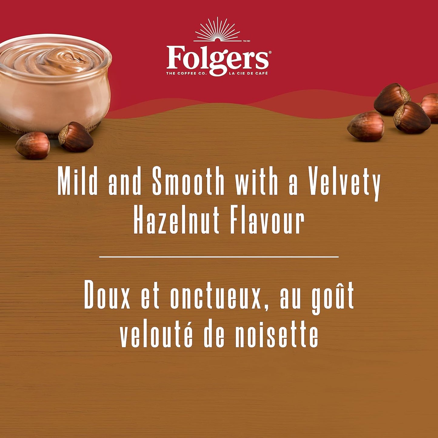 Folgers Hazelnut Cream K-Cup Coffee Pods 12 Count