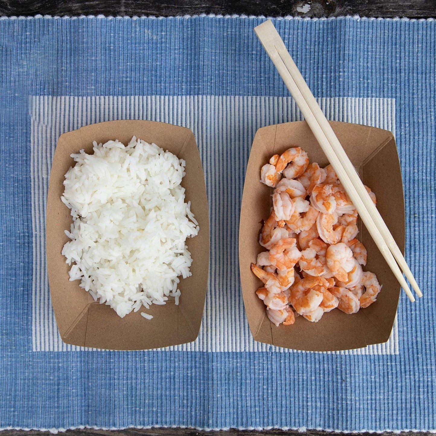 Angel's Peel Lounge Disposable Paper Food Tray - Recyclable Kraft, Fully Biodegradable Paper Food Trays- Picnics, Carnivals, Camping Trays- Food Serving Tray Holds Hot and Cold Food 2Lb (Pack of 100)