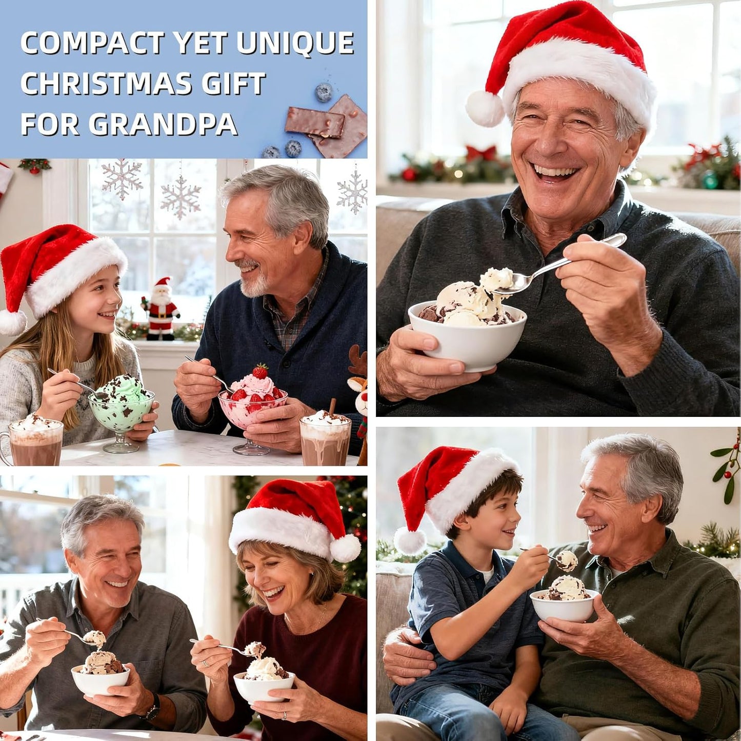 Christmas Unique Gifts for Grandpa from Grandkids - Funny Ice Cream Scoop Shovel Gifts for Grandfather, Pops, Daddy, Bonus Dad - Cute Christmas Stocking Stuffers for Grandpa's, Birthday Presents