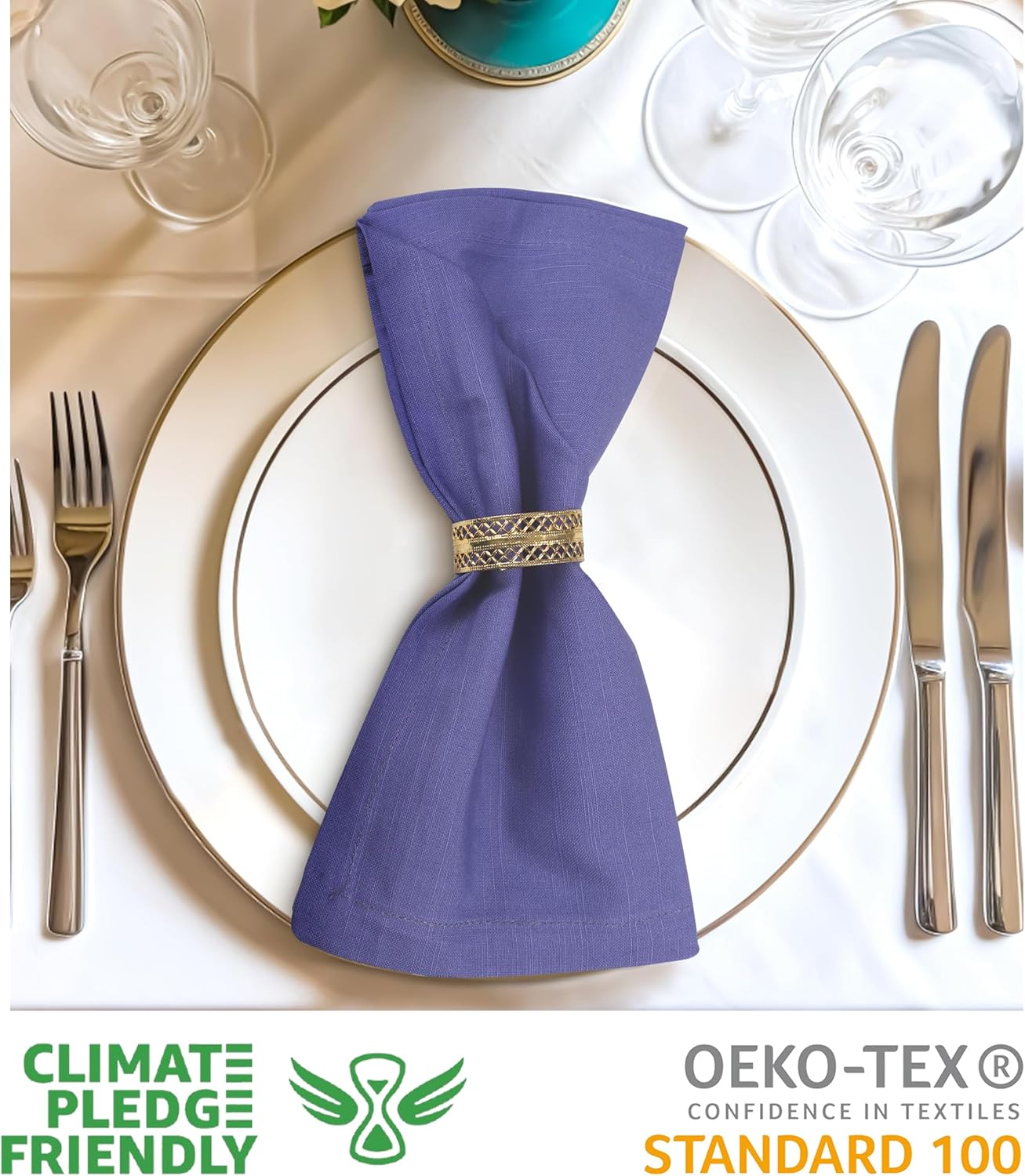 Urban Villa Cloth Napkins Set of 12 20x20 Inches 100% Cotton Napkins Cloth Washable Soft Durable Reusable Absorbent Table Dinner Napkins Cloth for Hotel Lunch Restaurant Weddings Parties – Lilac