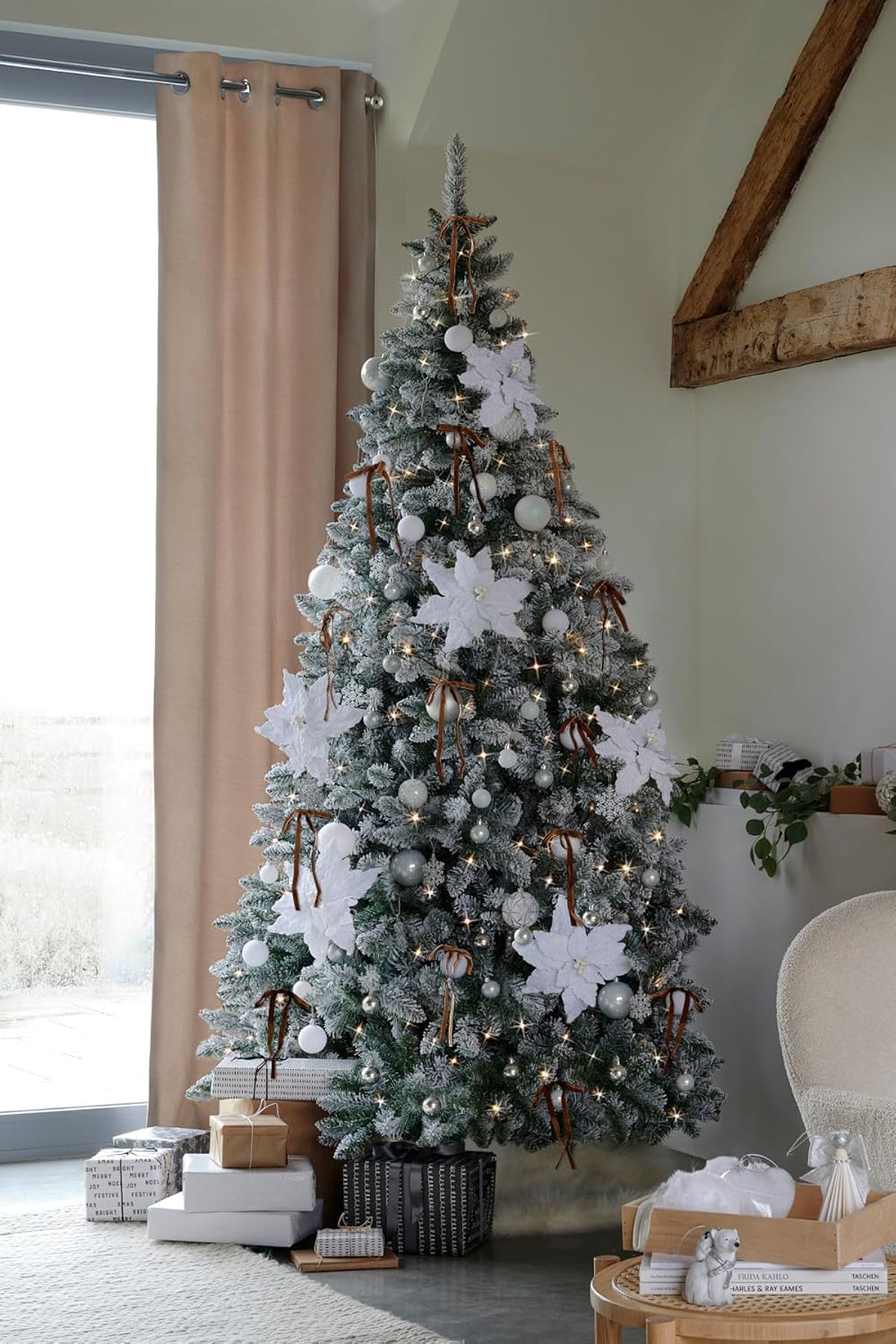 SIMISI RIBBON 24Pcs Fall Christmas Velvet Ribbon Bows Decorations Xmas Ornaments Vintage Decor for Tree, Wreath, Garland (3/8'' Width, 5 * 7 inch)