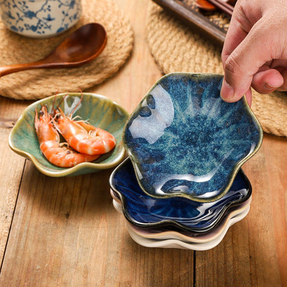 VanEnjoy Ceramic Spoon Rest, Small Side Dishes Cute Multifunctional Vintage Coffee Spoon Rest Small Dipping Bowls - Set of 5