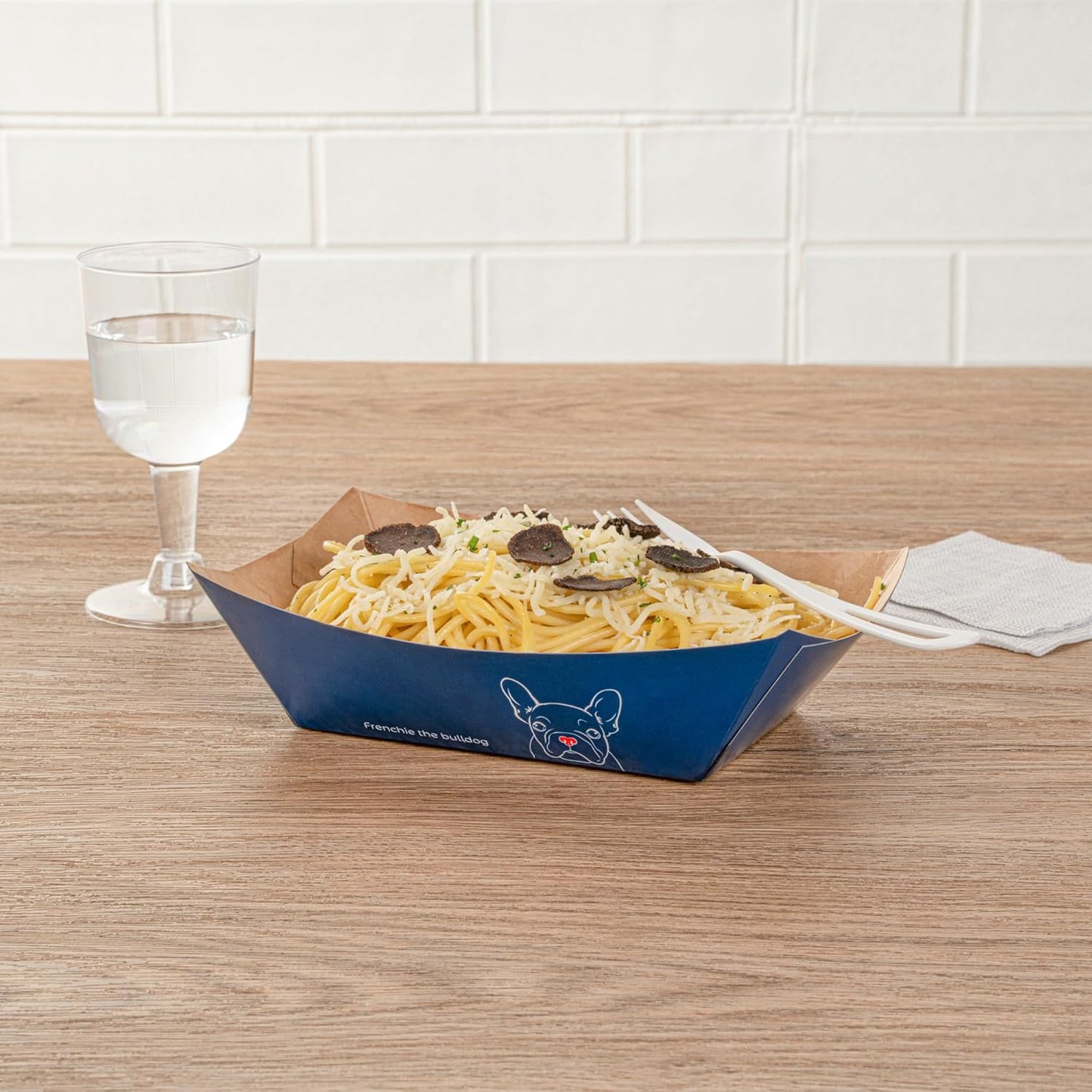 Restaurantware Bio Tek 1 Pound Food Boats 200 Disposable Paper Food Trays - Heavy-Duty Greaseproof Frenchie Paper Food Boats For Snacks Appetizers Or Treats Use At Parties Or Carnivals