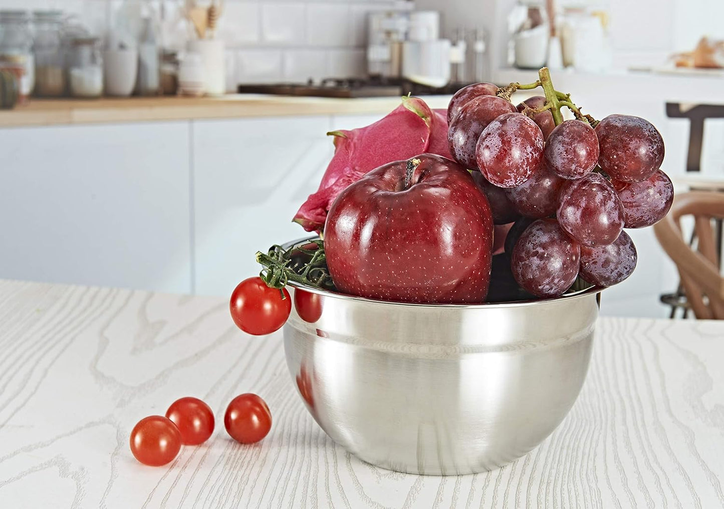 Stainless Steel Mixing Bowl Durable and Rustproof Easy Grip and Stability Design Bowl Versatile for Cooking Baking Prepping and Food Storage (20CM)