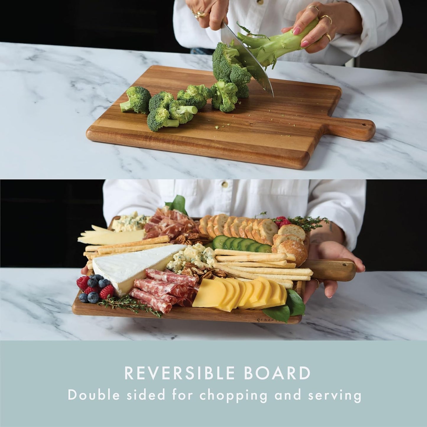 Charcuterie Board Set - Acacia Cheese Board for Serving with Accessories - House Warming Gifts for New Home, Bridal Shower & Wedding Gift, Birthday Gifts for Women