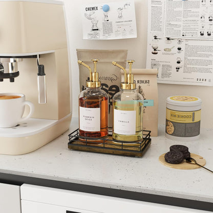 Rustic Bathroom Toilet Tank Tray, 7.5" Wood Toilet Paper Storage Basket Back of Toilet Basket Organizer, Vanity Tray for Perfume Makeup Candle Kitchen Counter Coffee Table Decor