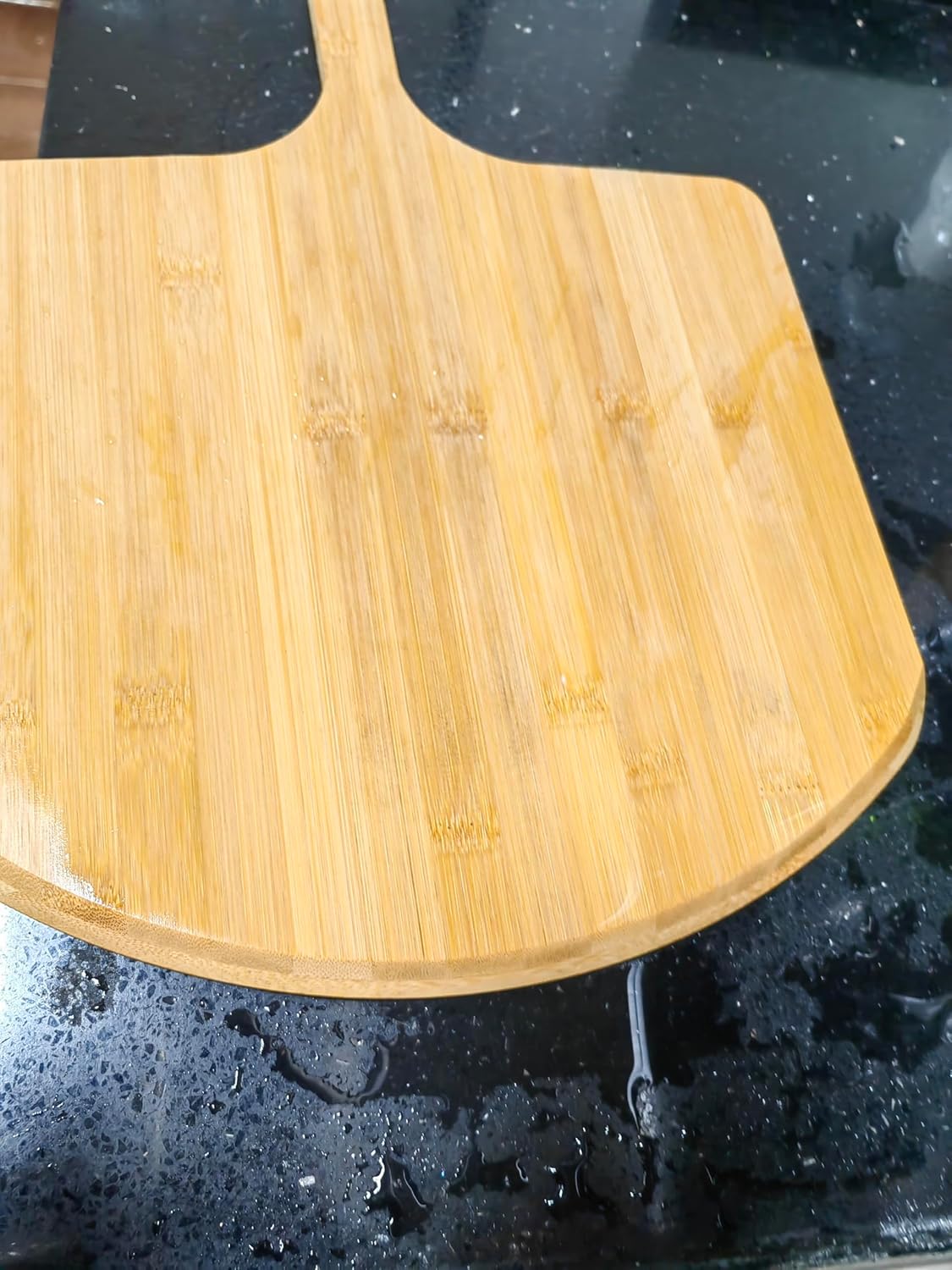 Bamboo Pizza Board 12inch Pizza Cutting Board Wood Pizza Peel Pizza Serving Board For Kitchen Charcuterie Board, Natural