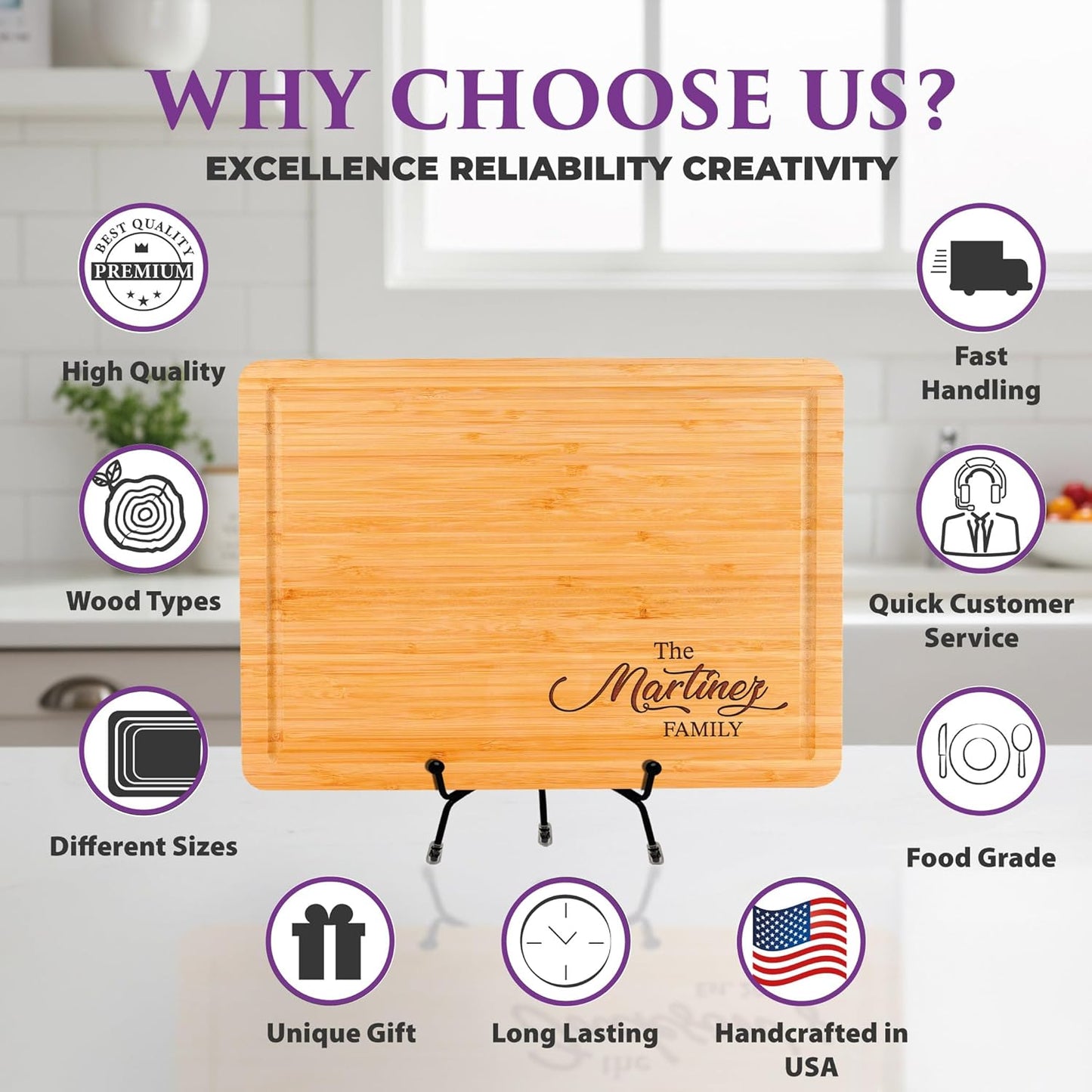 Personalized Cutting Board for Couple Custom Cutting Board Wood Engraved Charcuterie Board, Ideal Gift for Christmas, Wedding, Housewarming, Bridal Shower, Anniversary, Birthday, Mom, Couples, Family