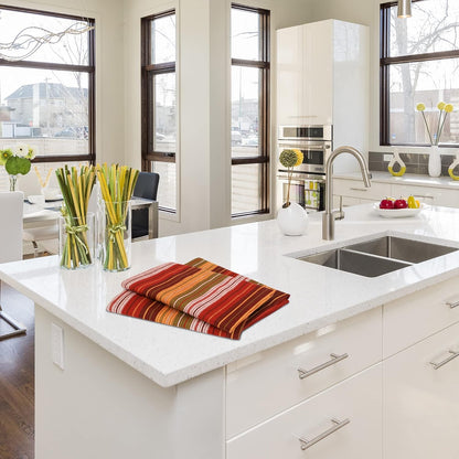 Urban Villa Cloth Napkins Set of 12 20x20 Inches 100% Cotton Napkins Cloth Washable Durable Reusable Absorbent Table Dinner Napkins Cloth for Thanksgiving Hotel Lunch Restaurant Parties – Fall Stripes