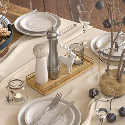 Wooden Decorative Tray, Oak 11.2" L Kitchen Countertop Soap Sponge Holder for Dresser Perfume Tray Jewelry Candle Nightstand Table Centerpieces for Dining Room Decor Natural