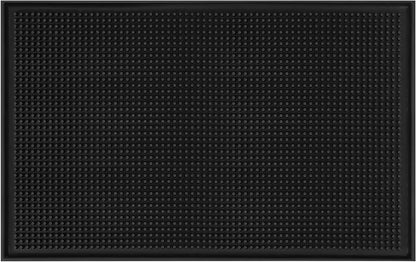 Black Rubber Bar Mat Set of 1 (18x12 Inches) | Drying, Durable, and Stylish Spill Mats for Bars, Restaurants, Coffee Shops, Bar Mats for Countertop and Table Top, Non-Slip & Non-Toxic Mats