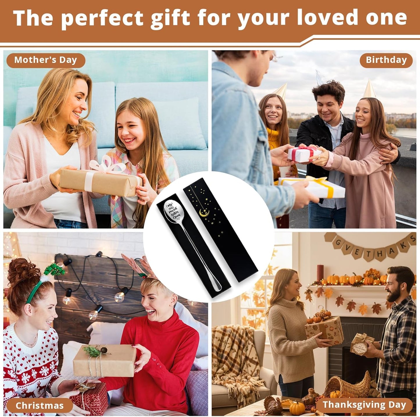 Peanut Butter Spoon - Funny Engraved Stainless Steel Spoon for Peanut Butter Lovers, Dessert Spoon for Moms, Dads, Boys, Girls, Kids Birthdays, Christmas, Valentine's Day G