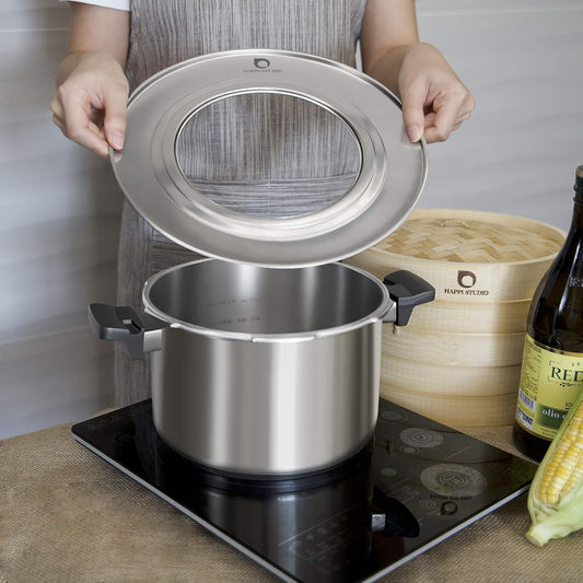 Steamer Ring Stainless Steel Adapter for 8 to 11inch Bamboo Steamer Baskets (Stainless Steel Ring Only)