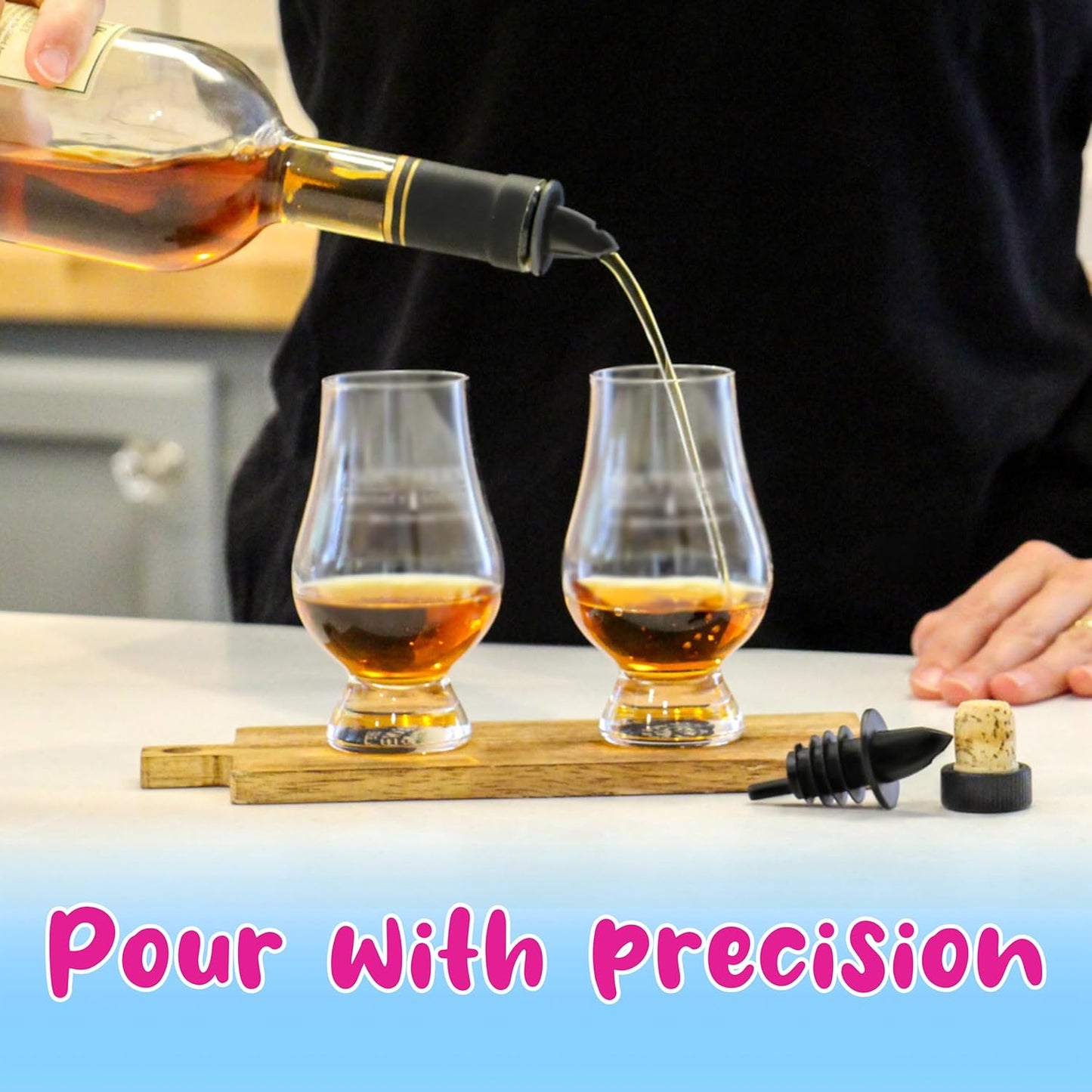 Hawaiian Shaved Ice Syrup Precise Control Bottle Pourers - Professional Pour Spouts for Snow Cone & Drink Flavors (3-Pack)