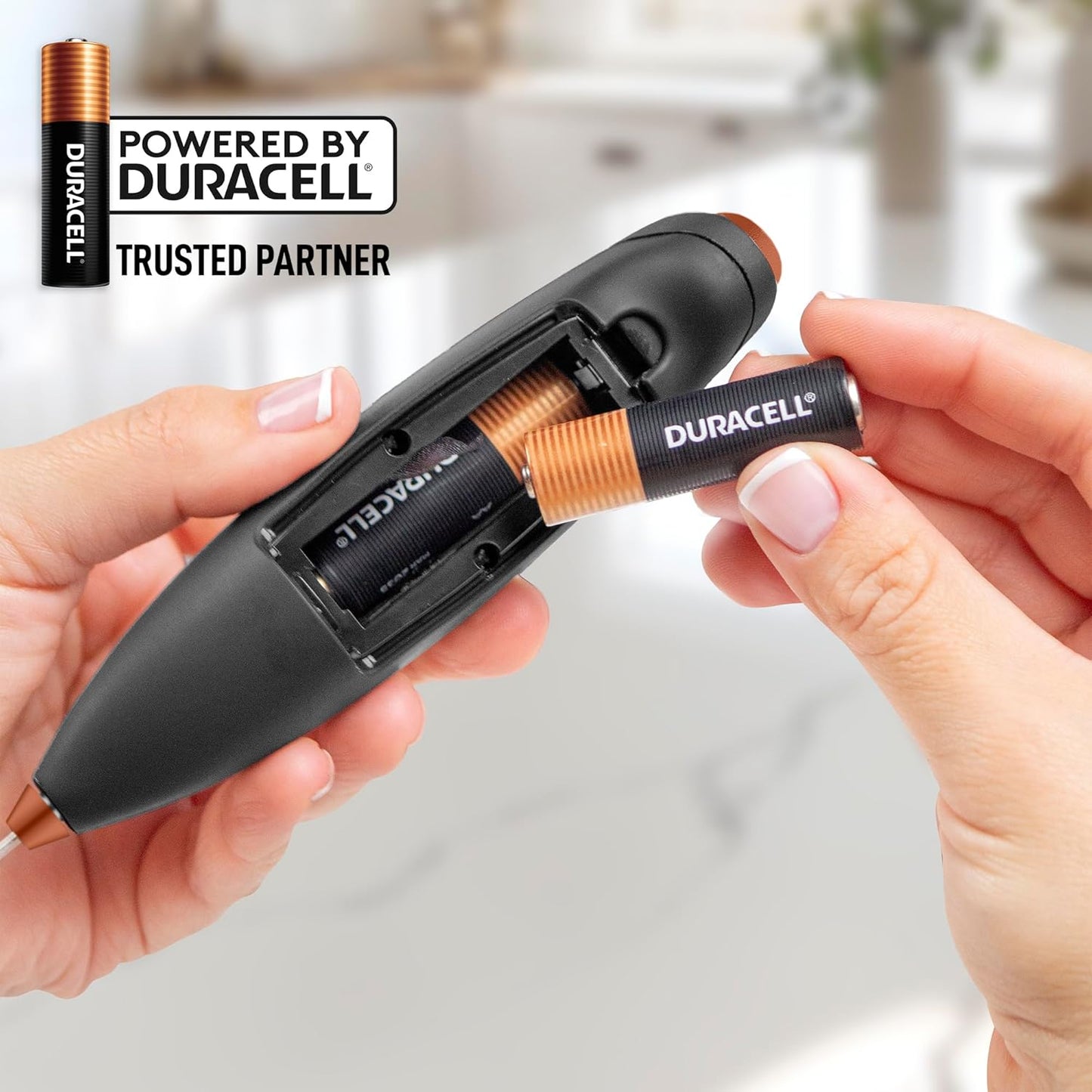 Zulay Kitchen Milk Frother Handheld Electric Whisk with AA Duracell Batteries – Durable Drink Mixer for Coffee, Lattes, Cappuccinos & More - Black Copper