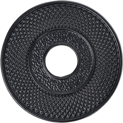 Sungmor Black Cast Iron Teapot Trivet - Heat-Resistant Japanese Tea Pot Stand, Textured Anti-Slip Base for Table and Counter Protection