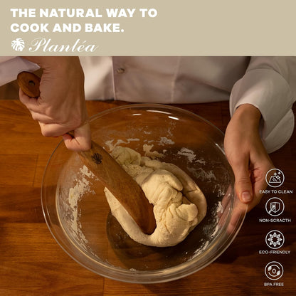 Skinny Wooden Spurtle for Sourdough Starter – Handcrafted Wooden Sourdough Stir Stick & Spatula – Multipurpose Spurtle for Bread Dough Mixing, Cooking & Baking Tools Set