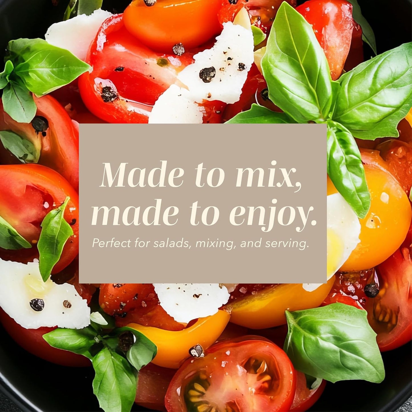 COOK WITH COLOR Mixing Bowls with Lids - 12 Piece Plastic Nesting Bowls Set includes 6 Prep Bowls and 6 Lids, Non Slip Bottom and Embossed Design - Microwave Safe (Brown)