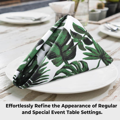 Urban Villa Cloth Napkins Set of 12 20x20 Inches 100% Cotton Napkins Cloth Washable Soft Durable Reusable Absorbent Table Dinner Napkins Cloth for Hotel Lunch Restaurant Weddings Parties - Tropical
