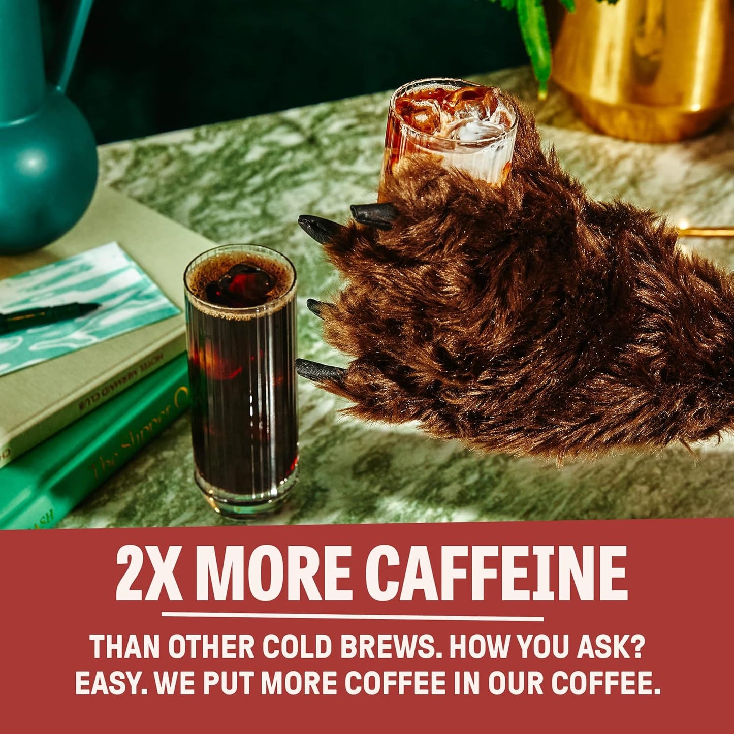 Wandering Bear Organic Mocha Cold Brew Coffee - Strong, Bold, Smooth, Unsweetened, Shelf-Stable, Ready to Drink, Gluten Free, & Vegan Iced Cold Brewed Coffee Drink - 32 fl oz, 3 pack