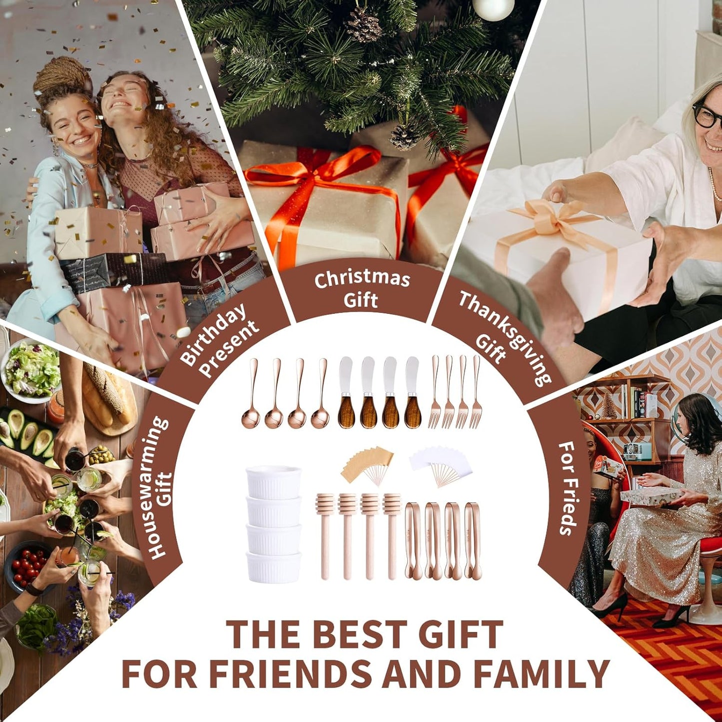 Charcuterie Accessories(25 Psc), Cheese Spreaders For Charcuterie Board, Mini Serving Spoons, Blank Toothpick Flags, Bowl For Christmas Pastry Making, forks And Mini Serving Tongs