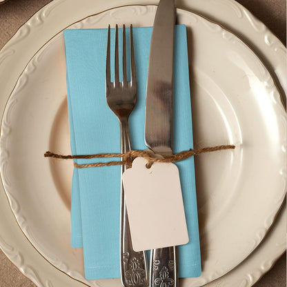 Urban Villa Easter Napkins Aqua Color Cloth Napkins (Set of 12) Oversized 20x20 Inches 100% Cotton Slub Premium Quality Soft Durable with Mitered Corners Reusable Washable Everyday Use Napkins