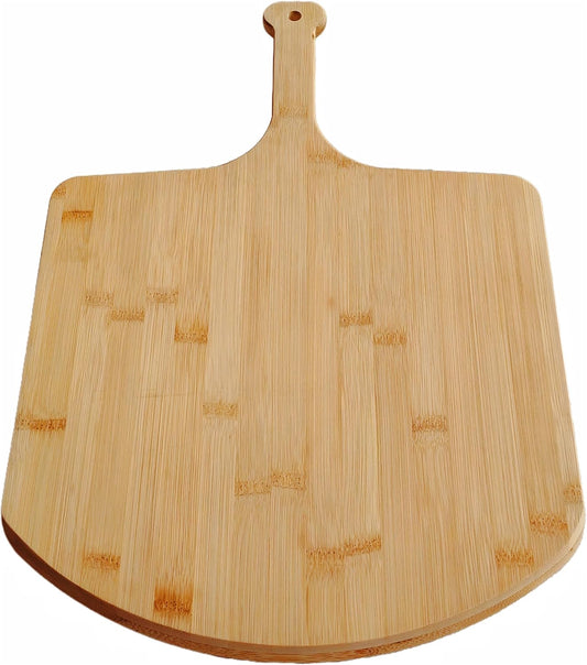 Bamboo Pizza Board 12inch Pizza Cutting Board Wood Pizza Peel Pizza Serving Board For Kitchen Charcuterie Board, Natural