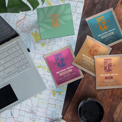 Tribo Coffee Single-Serve Portable Pour Over Drip Coffee - Explorer Variety - 10 Servings (Light - Medium Roast)