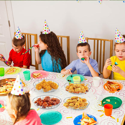 Tioncy 6 Pcs Chrome Oval Metal Wire Baskets 9.5 x 6.2 x 2.2 Inch Bread Serving Decorative Sandwich Container Christmas Party Fast Food Basket for Fruit Burger Kitchen Restaurant(Silver)