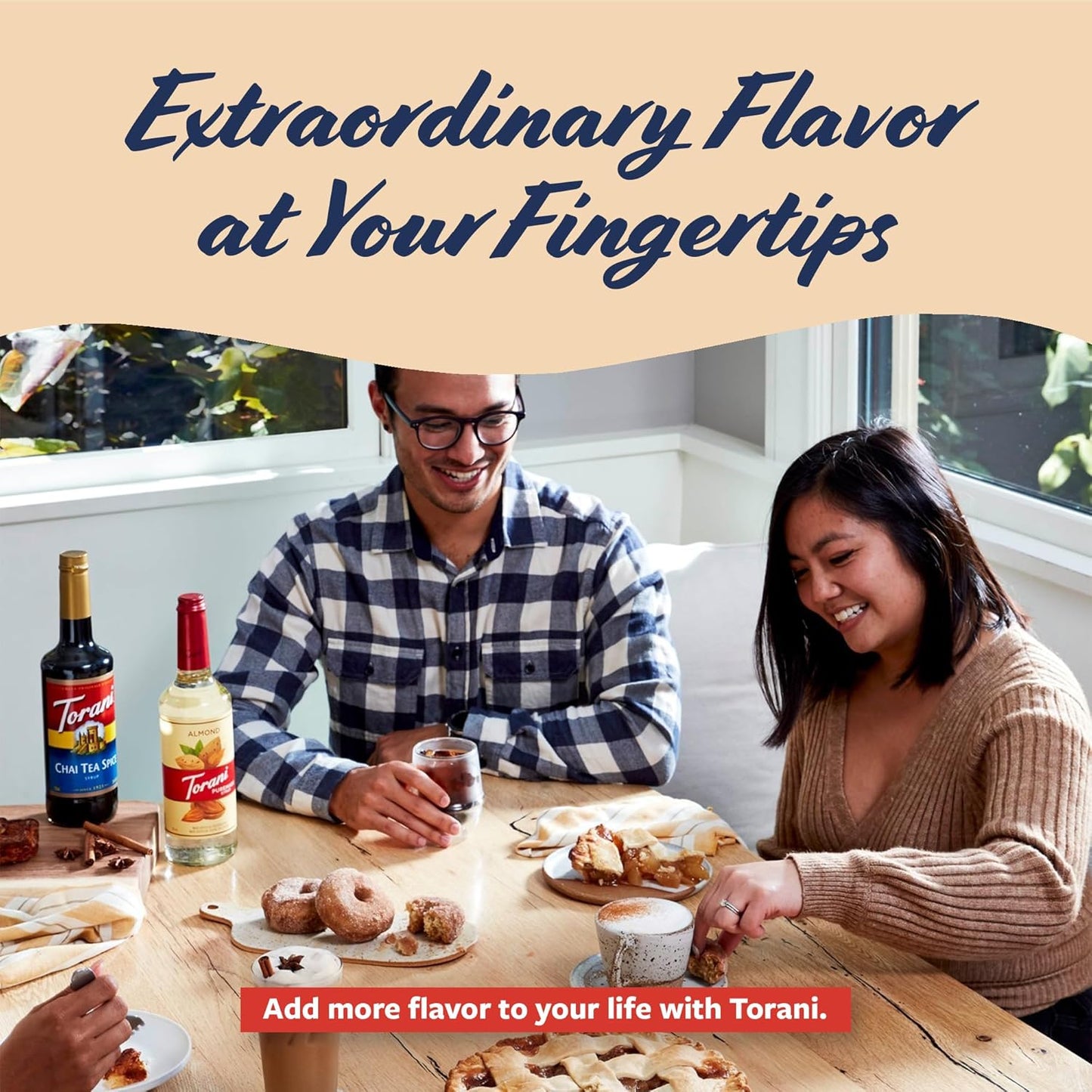 Torani Syrups, Peppermint and Vanilla Syrup Variety 2-Pack, Coffee Syrups for Drinks, Pumps Included, 25.4 Fl Oz Ea