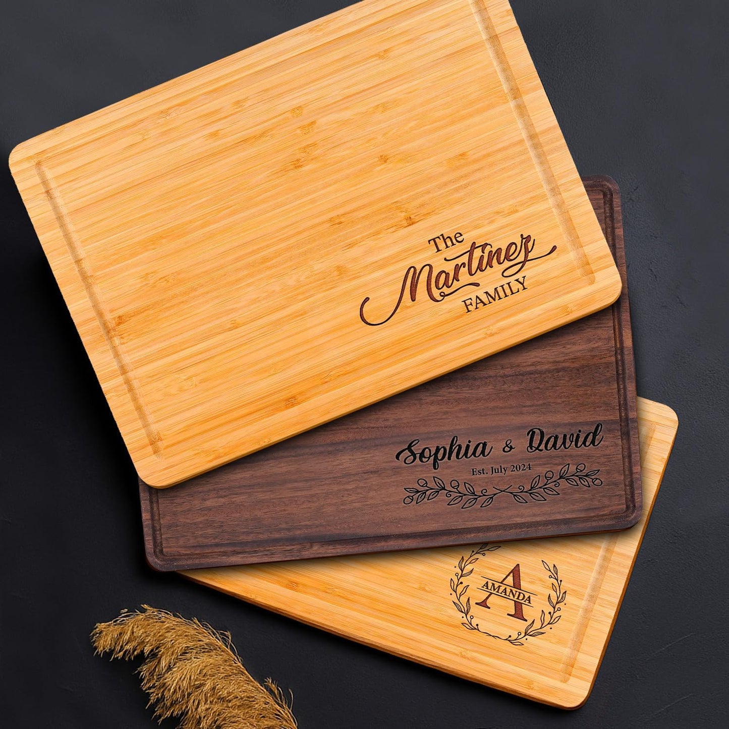 Personalized Cutting Board for Couple Custom Cutting Board Wood Engraved Charcuterie Board, Ideal Gift for Christmas, Wedding, Housewarming, Bridal Shower, Anniversary, Birthday, Mom, Couples, Family