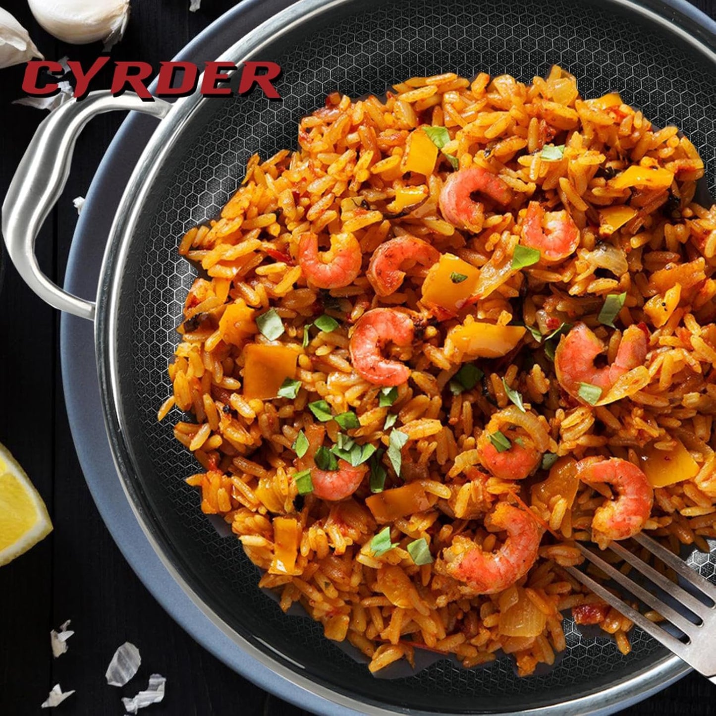 316L Stainless Steel Frying Pan-12inch Hybrid Nonstick Induction Pan with Lid, Two Handle Hold, PFOA Free, Dishwasher Oven Safe, Paella Pan for Stir fry/Toast/Roast/Bake/Stew, 6 Quart