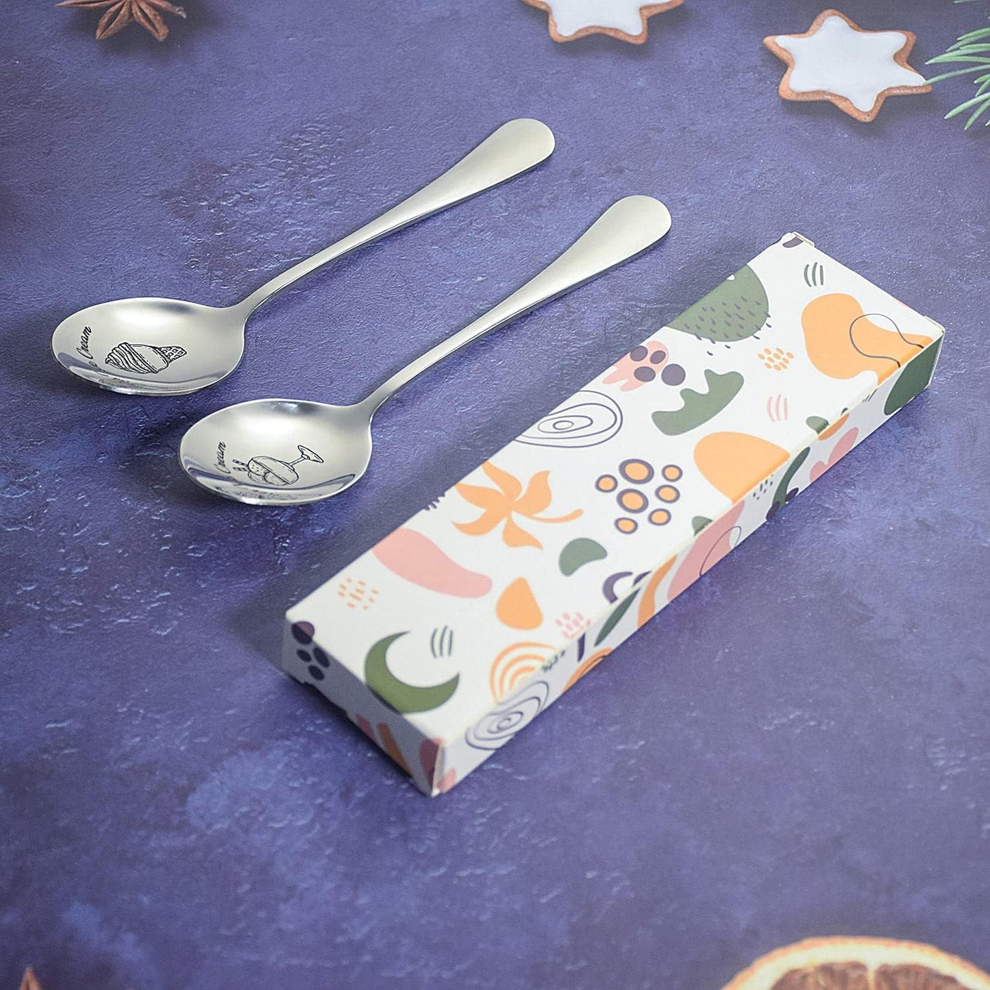 Gifts for Her Him Spoon Valentines Day gift His Ice Cream Her Ice Cream Engraved Spoons Personalized Gift for Valentine's Day Gift,Birthday Gift,Wedding Gift,Christmas Gift