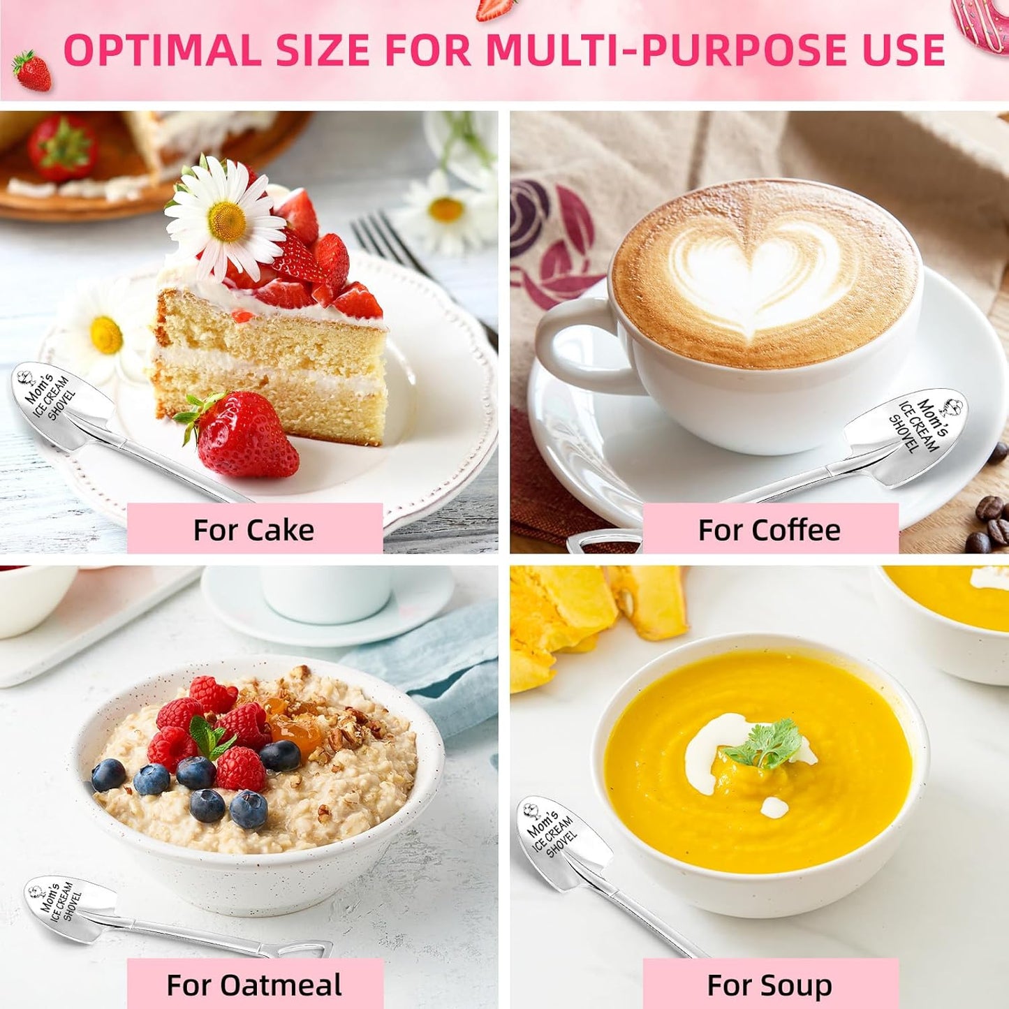 Christmas Unique Gifts for Mom from Daughter, Son, Husband - Funny Ice Cream Scoop Shovel Gifts for Mom, Mother-in-Law, Mama, Mommy - Christmas Stocking Stuffers for Step Mom, Birthday Presents