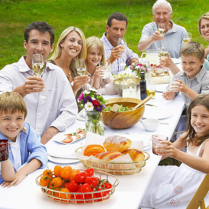 Tioncy 6 Pcs Chrome Oval Metal Wire Baskets 9.5 x 6.2 x 2.2 Inch Bread Serving Decorative Sandwich Container Christmas Party Fast Food Basket for Fruit Burger Kitchen Restaurant(Gold)