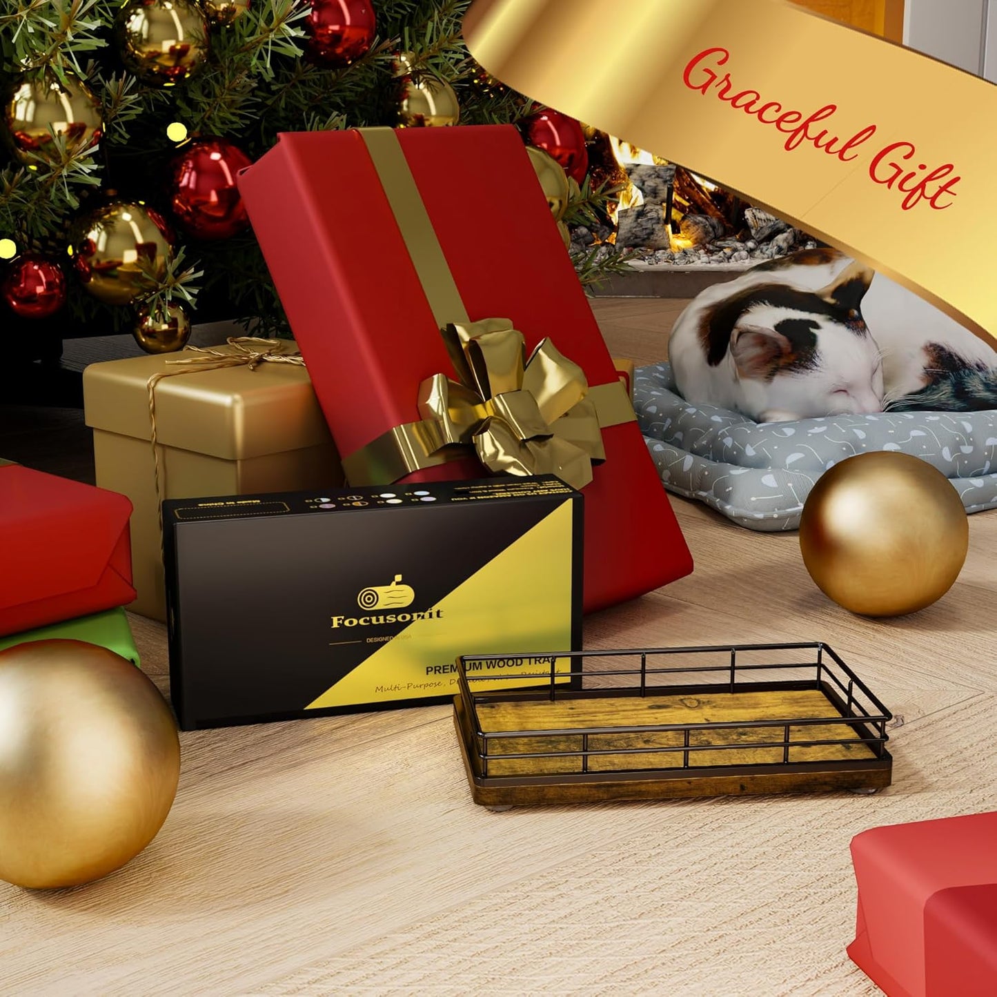 Rustic Bathroom Toilet Tank Tray, 7.5" Wood Toilet Paper Storage Basket Back of Toilet Basket Organizer, Vanity Tray for Perfume Makeup Candle Kitchen Counter Coffee Table Decor