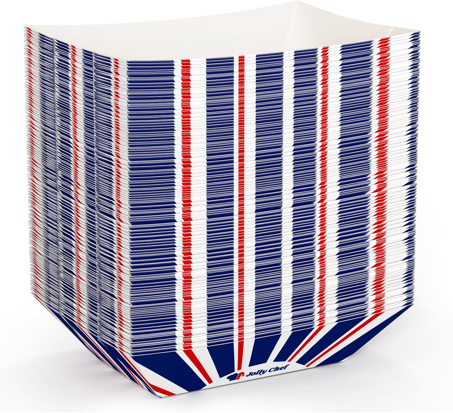 JOLLY CHEF 3 LB Paper Food Trays, 250 Pack Paper Food Boats Disposable Serving Boats,Food Holder Trays for Snacks French Fries Nachos Hot Dog Tacos BBQ Party