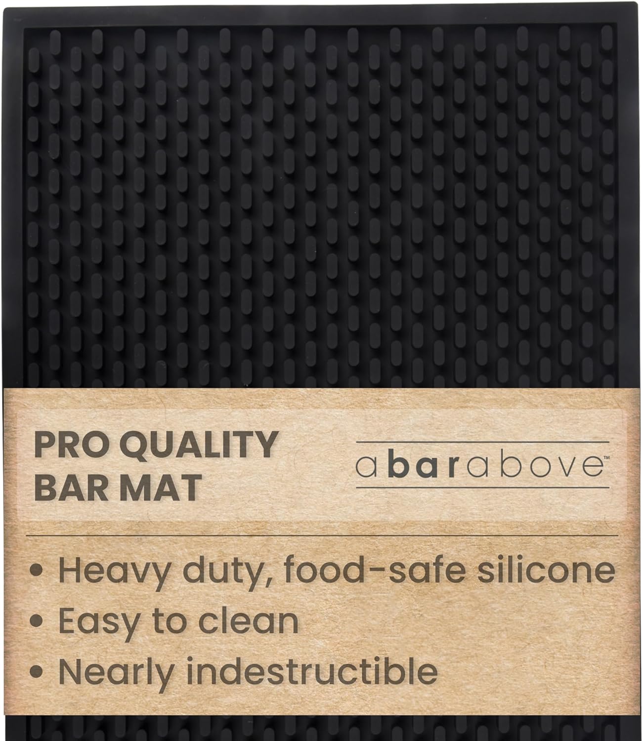 Premium A Bar Above Heavy Duty Bar Mat, Food Safe Silicone Mat, Mats for Bartending and Coffee, Commercial Strength Bartender Accessories, Dish Drying Mats for Kitchen Counter, Barista Accessories
