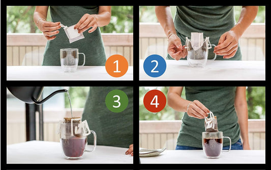 Tribo Coffee Single-Serve Portable Pour Over Drip Coffee - Ethiopia - 10 Servings (Light Roast)